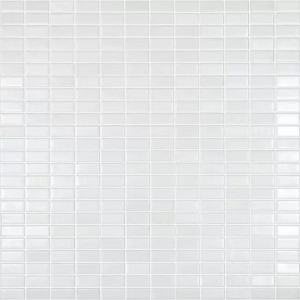 Pool mosaic series BIJOU, colour SATIN WHITE 25x12mm VIDREPUR