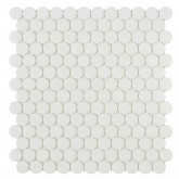 Pool mosaic series CIRCLE, colour WHITE MT 25x25mm VIDREPUR