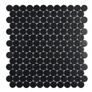 Mozaika basenowa seria CIRCLE 25x25mm, kolor BLACK MT VIDREPUR