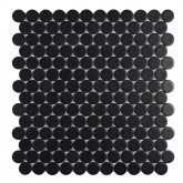 Pool mosaic series CIRCLE, colour BLACK MT 25x25mm VIDREPUR