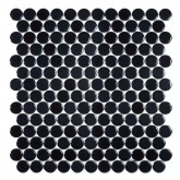 Pool mosaic series CIRCLE, colour BLACK BR 25x25mm VIDREPUR