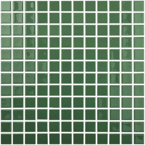 Mozaika basenowa seria SOLID COLORS 25x25mm, kolor VERDE OSCURO VIDREPUR