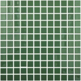 Pool mosaic series SOLID COLORS, colour VERDE OSCURO 25x25mm VIDREPUR