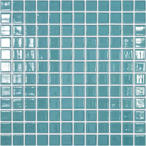 Mozaika basenowa seria SOLID COLORS 25x25mm, kolor LISO AZUL TURQUESA VIDREPUR