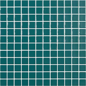 Pool mosaic series SOLID COLORS, colour VERDE ESMERALDA 25x25mm VIDREPUR