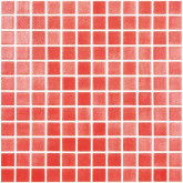 Pool mosaic series FOG COLORS, colour NIEBLA ROJO 25x25mm VIDREPUR