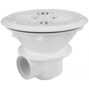 Bottom drain for foiled and prefabricated swimming pool white EURO TEBAS