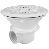 Bottom drain for foiled and prefabricated swimming pool white EURO TEBAS
