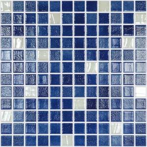 Pool mosaic series COLOR+, colour ZAFIRO 25x25mm VIDREPUR