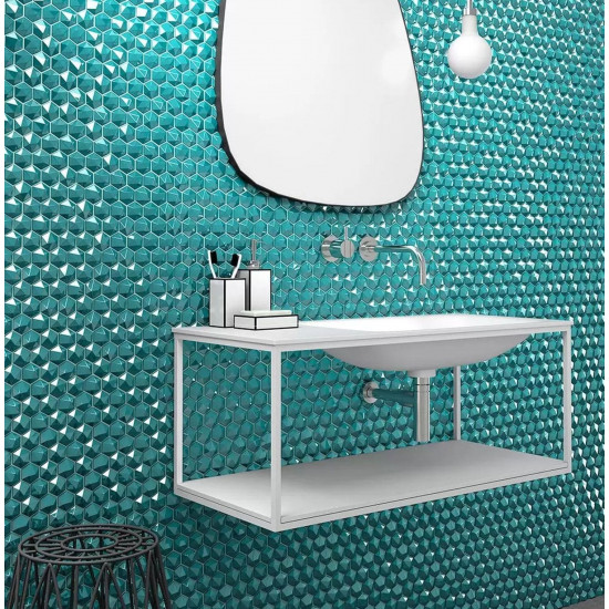 Pool mosaic series DIAMOND, colour TURQUESA 35x35mm VIDREPUR