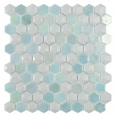 Pool mosaic series ELITE, colour GLACIER MIX HEX 35x35mm VIDREPUR