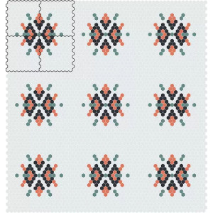 Mozaika basenowa seria CANDY 35x35mm, kompozycja POSITANO VIDREPUR