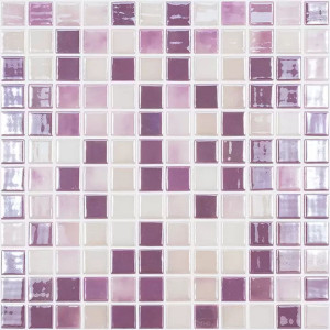 Mozaika basenowa seria LUX 25x25mm, kompozycja LUX MAGENTA VIDREPUR