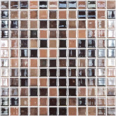 Pool mosaic series LUX , composition LUX CHOCOLATE 25X25mm VIDREPUR