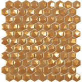 Mozaika basenowa seria MAGIC 35x35mm, kompozycja GOLD HEX VIDREPUR