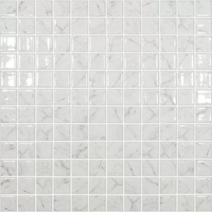 Pool mosaic series MARBLES, composition CARRARA GREY BR 25X25mm VIDREPUR