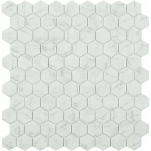 Mozaika basenowa MARBLES ANTI 35x35mm, CARRARA GREY MT HEX VIDREPUR