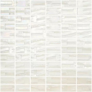 Mozaika basenowa seria MOON 25x50mm, kompozycja WHITE VIDREPUR