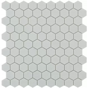 Pool mosaic series NORDIC, composition MATT LIGHT GREY HEX 35X35mm VIDREPUR