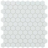 Pool mosaic series NORDIC, composition MATT WHITE HEX 35X35mm VIDREPUR