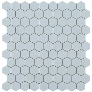 Pool mosaic series NORDIC, composition MATT LIGHT BLUE HEX 35X35mm VIDREPUR
