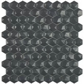 Pool mosaic series NORDIC, composition MATT DARK GREY HEX 35X35mm VIDREPUR