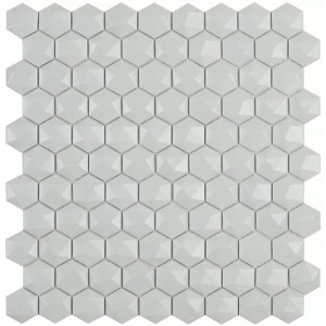 Mozaika basenowa seria NORDIC 35x35mm, kompozycja MATT LIGHT GREY HEX VIDREPUR