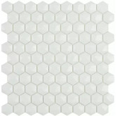 Mozaika basenowa seria NORDIC 35x35mm, kompozycja MATT WHITE HEX VIDREPUR