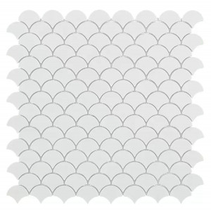 Pool mosaic series NORDIC, composition MATT WHITE 36X29mm VIDREPUR