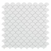 Pool mosaic series NORDIC, composition MATT WHITE 36X29mm VIDREPUR