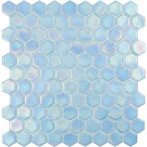 Pool mosaic series SHELL, composition AIR HEX 35X35mm VIDREPUR