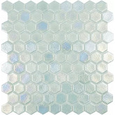 Pool mosaic series SHELL, composition CRYSTAL HEX 35X35mm VIDREPUR