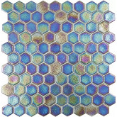 Pool mosaic series SHELL, composition DEEP HEX 35X35mm VIDREPUR