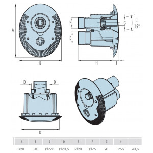 Przewciwprąd do basenu 95 m3/h 4,0 kW 400V TENDER TEBAS 2