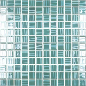 Pool mosaic series TENDER, composition OPAL GREEN 25X25mm VIDREPUR
