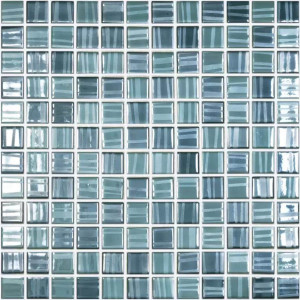 Mozaika basenowa seria TENDER 25x25mm, kompozycja GREEN MIX VIDREPUR