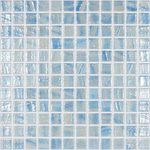 Pool mosaic TITANIUM, BLUE SKY BRUSH 25X25mm VIDREPUR