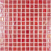 Pool mosaic series TITANIUM, composition RED BRUSH 25X25mm VIDREPUR