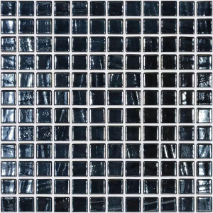 Pool mosaic series TITANIUM, composition BLACK BRUSH 25X25mm VIDREPUR