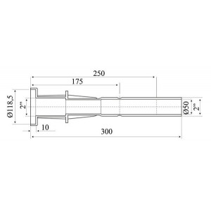 Walls bush for foil pool for nozzle EURO TEBAS 2