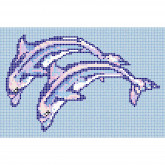 Pool mosaic composition PAREJA DELFINES 2850X1900mm VIDREPUR