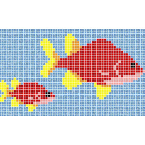 Mozaika basenowa kompozycja PECES ROJOS 1580x950mm VIDREPUR