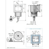 Miniskimmer for in-ground extension pool with nozzle EURO TEBAS