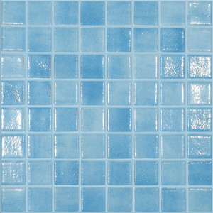 Pool mosaic series COLORS, colour AZUL TURQUESA 38x38mm VIDREPUR