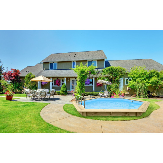 Basen drewniany 355 cm x 307 cm x 116 cm SUMMER JOY ABATEC