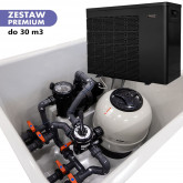 Gotowy zestaw filtracji wraz z orurowaniem dla basenu 30m3 450 mm 8m3/h