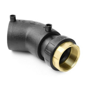 Electrofusion elbow 45 degrees PE100RC / brass GW FOX