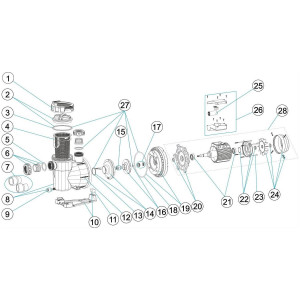 Spare parts for the pool pump Victoria Plus Silent
