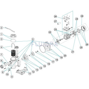 Części zamienne do pompy basenowej 14m3/h 400V 0,97kW SENA ASTRAL POOL