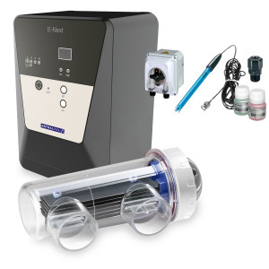 Salt electrolyser with pH dosing for 90m3 swimming pool 21g/h E-NEXT pH ASTRAL POOL